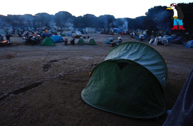 Domingo por la mañana en la zona de acampada de Pingüinos