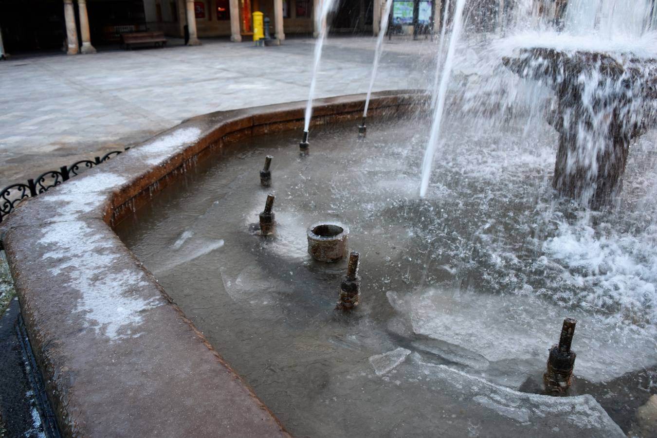 Jornada de frío en Aguilar de Campoo (Palencia)