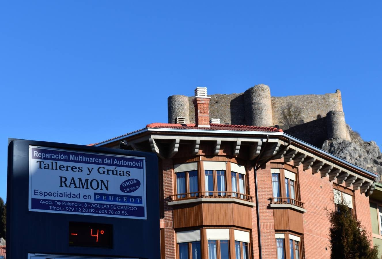 Jornada de frío en Aguilar de Campoo (Palencia)