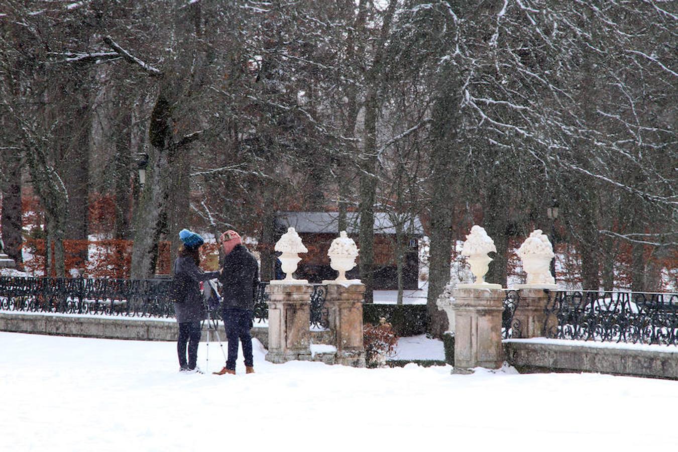 Nieve en Segovia capital y La Granja