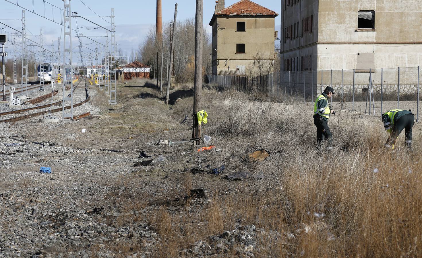 Paso a nivel de Monzón de Campos (Palencia) donde dos jóvenes fueron arrollados por un Alvia