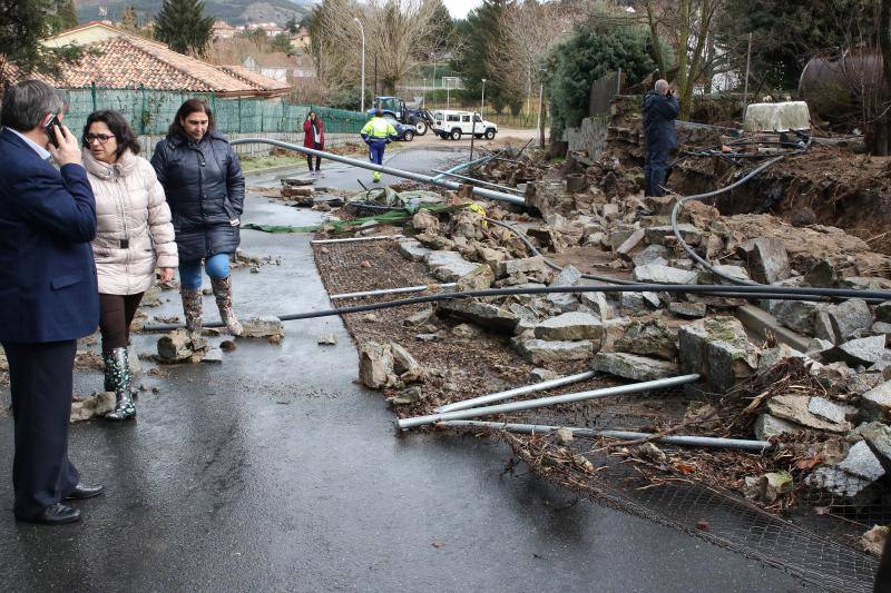 Inundaciones y destrozos del temporal en la estación del Espinar (Segovia)