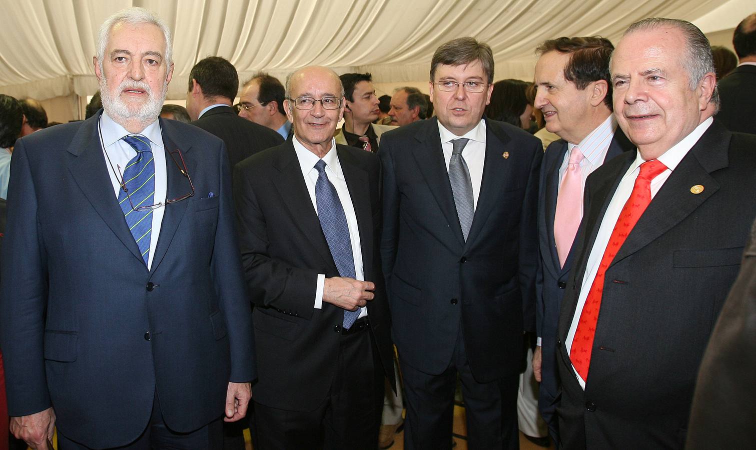 23.02.07 José Manuel García-Verdugo, Carlos Sánchez Reyes, José Manuel Fernández Santiago, Juan José Lucas y Javier Amoedo durante la celebración del XXIV Aniversario del Estatuto de Autonomía.