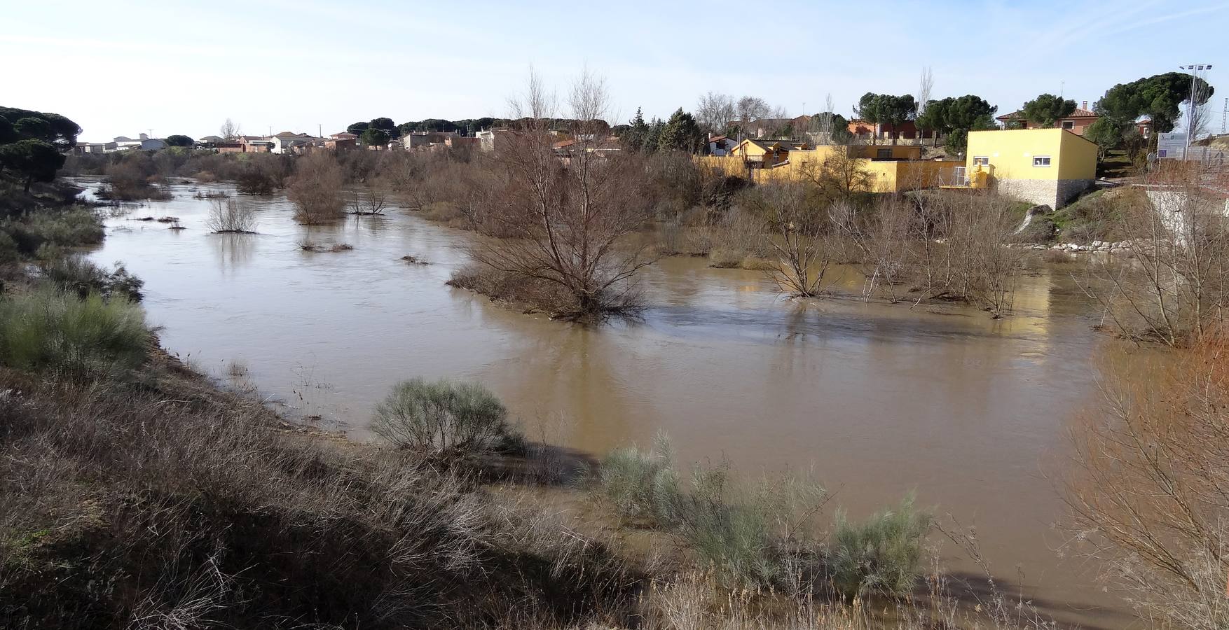 El río Adaja a su paso por Valdestillas.