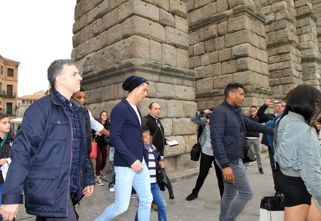 Cristiano Ronaldo se pasea por Segovia
