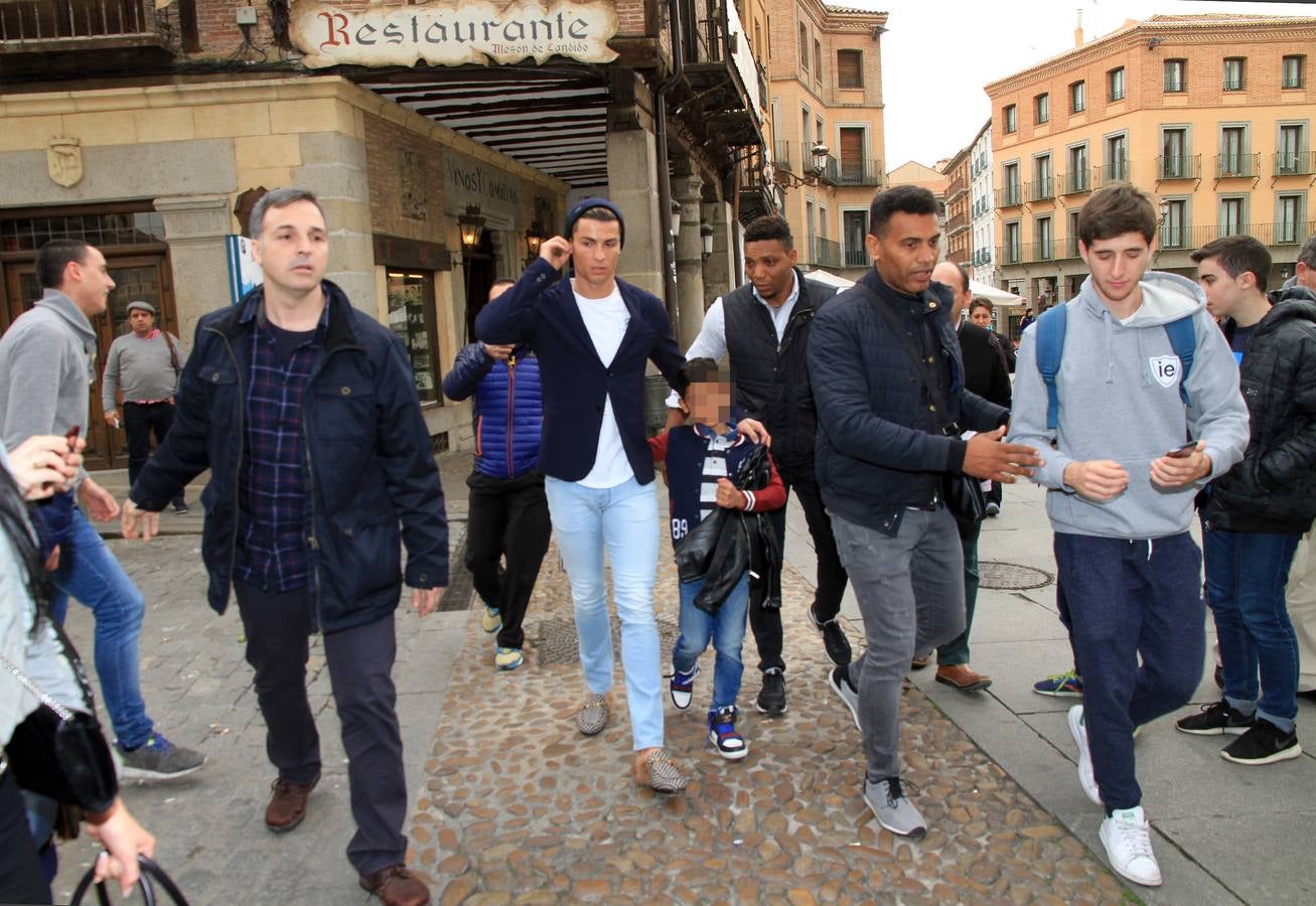 Cristiano Ronaldo se pasea por Segovia