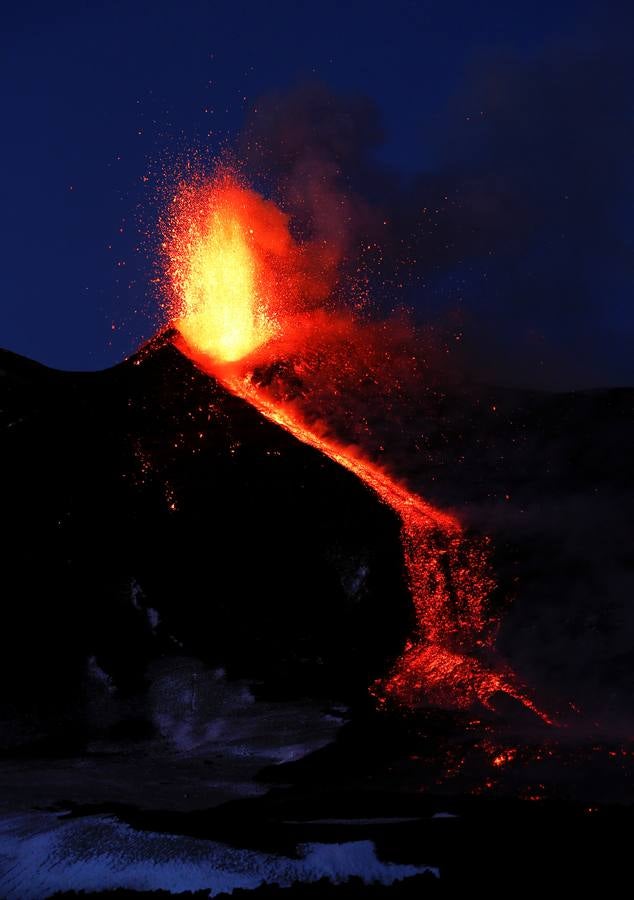 La espectacular erupción del volcán Etna