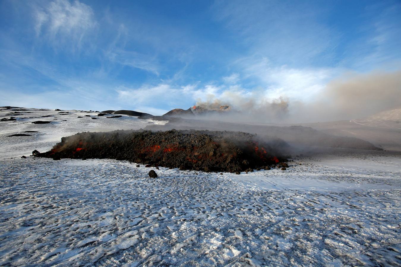 La espectacular erupción del volcán Etna