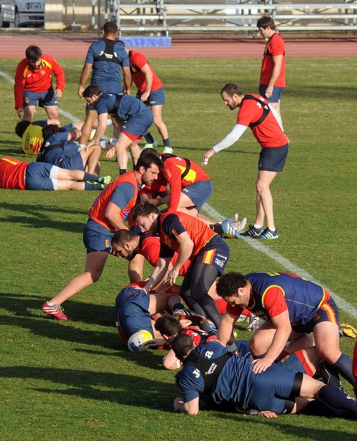 La selección española de rugby entrena en Medina del Campo
