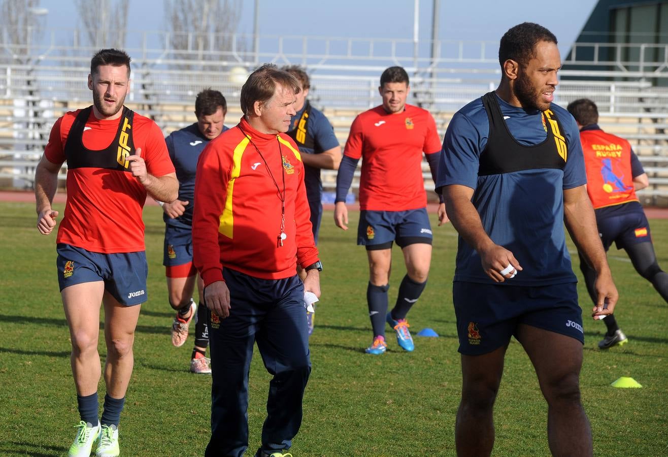 La selección española de rugby entrena en Medina del Campo