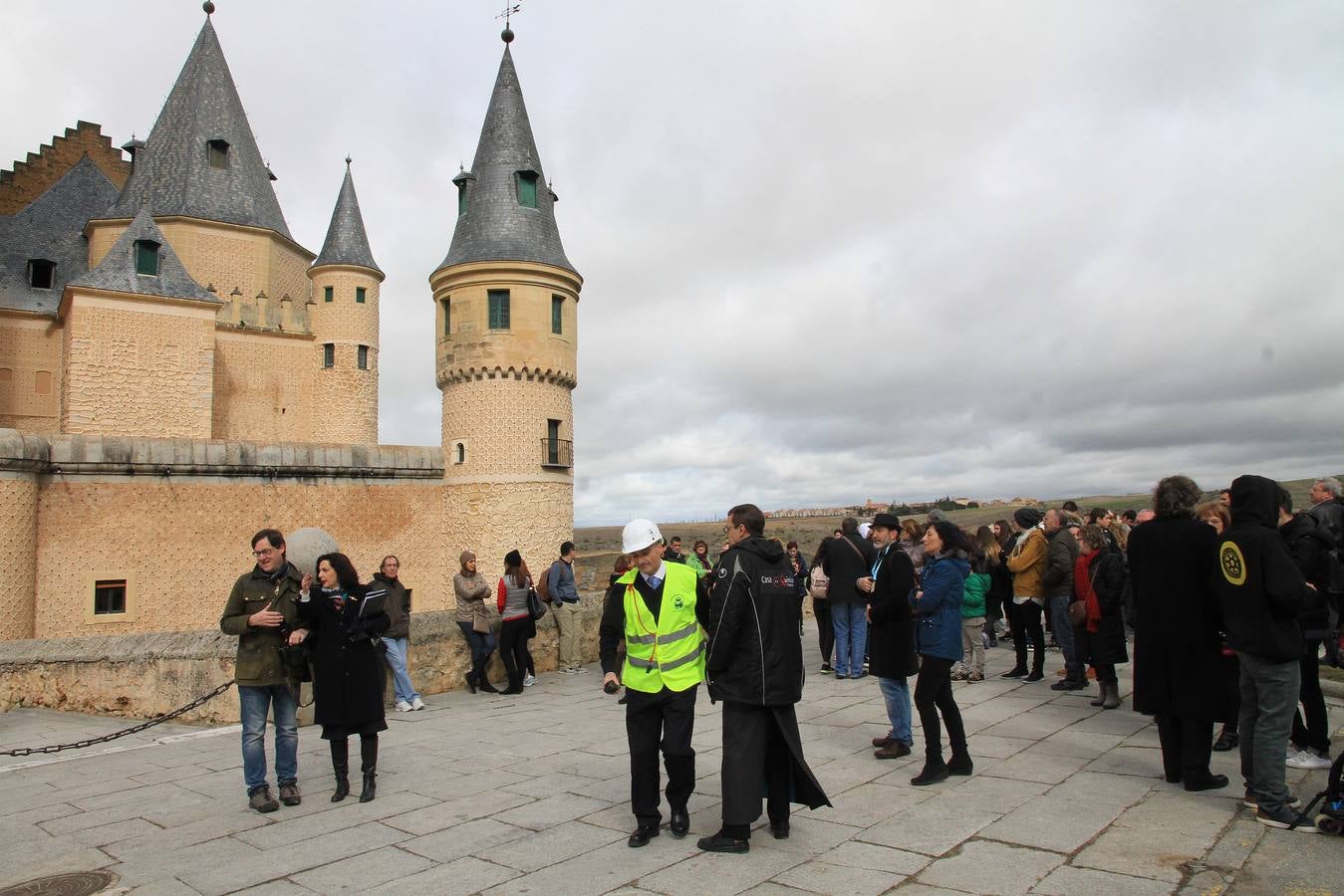 Un simulacro en el Alcázar de Segovia recuerda el incendio que destruyó la fortaleza en 1862