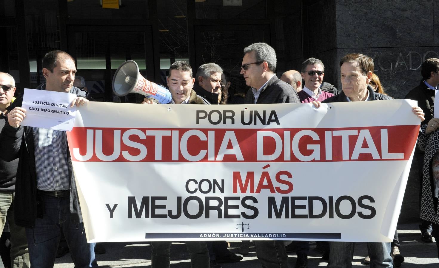 Concentración de funcionarios de Justicia en Valladolid