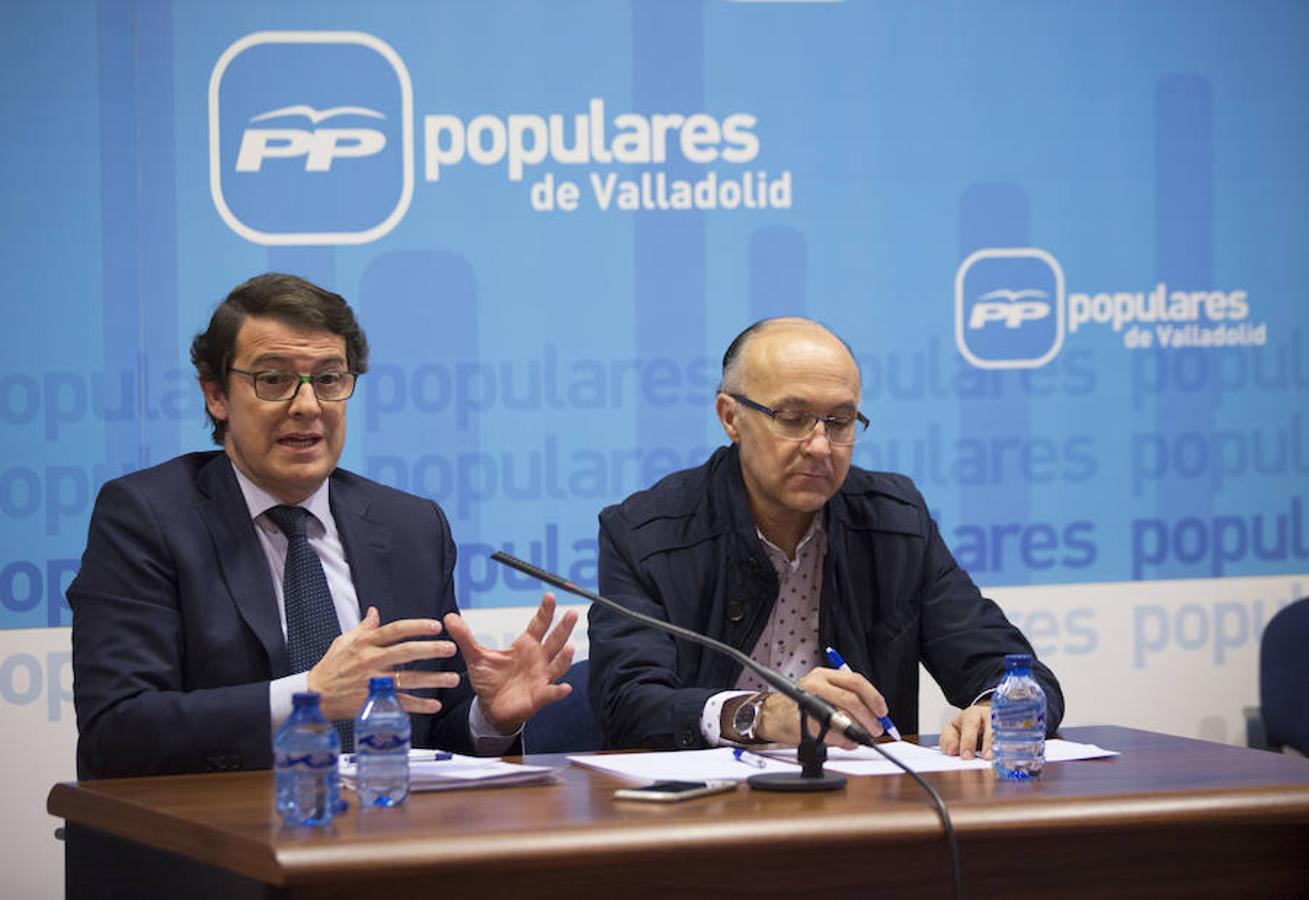 Acto de Alfonso Fernández Mañueco con afiliados en Valladolid