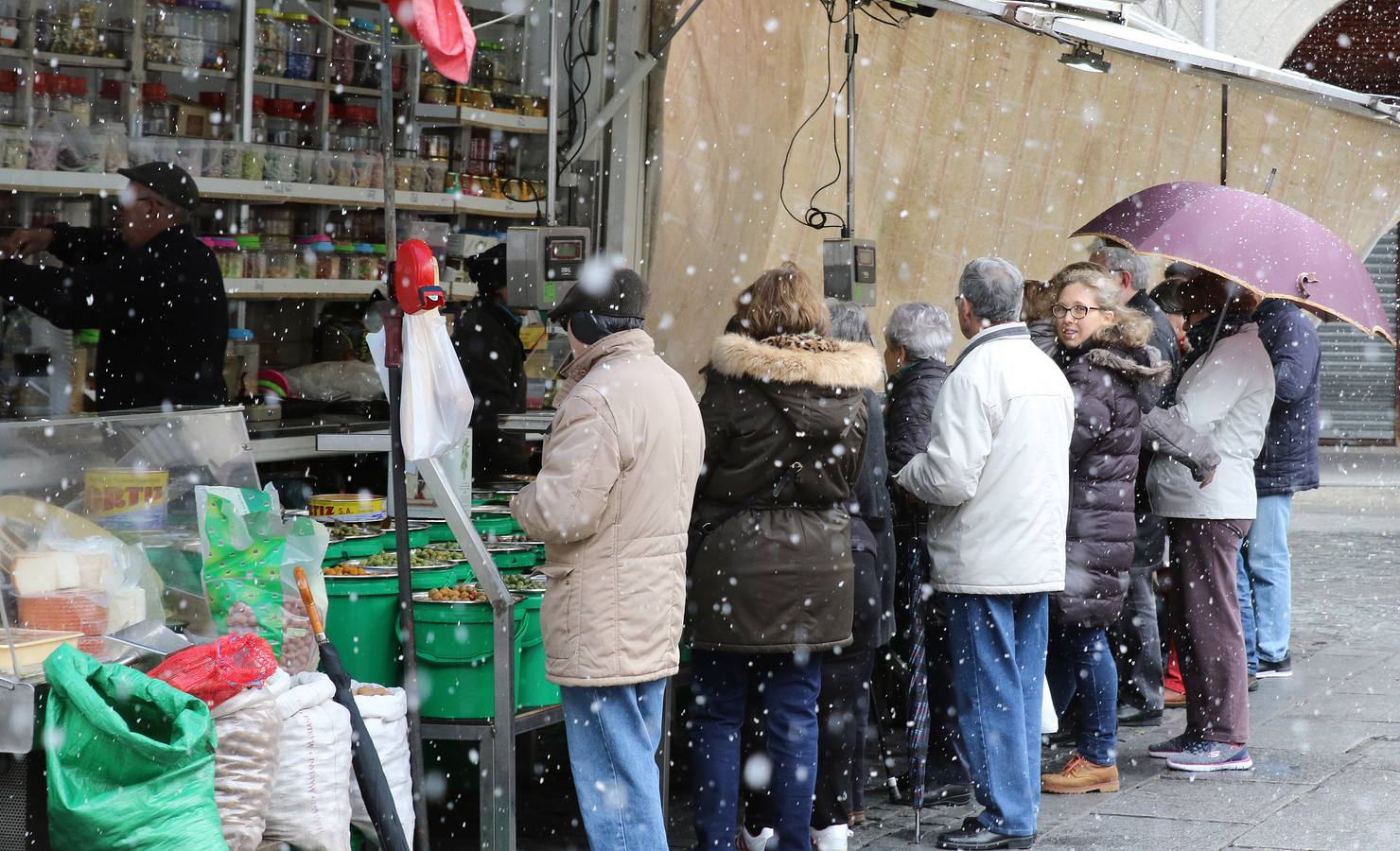 Jornada de frío invernal y nieve en Segovia