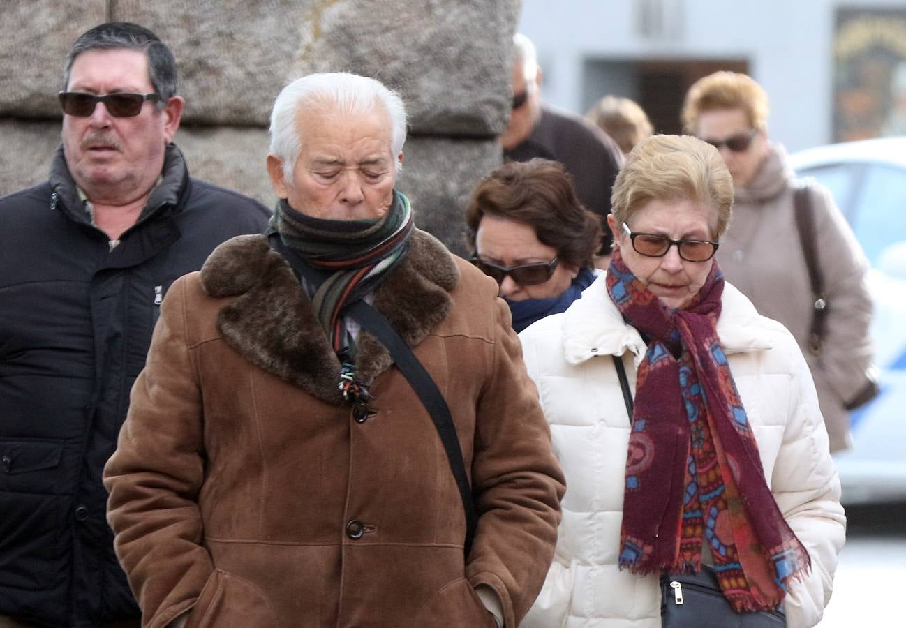 Jornada de frío invernal y nieve en Segovia