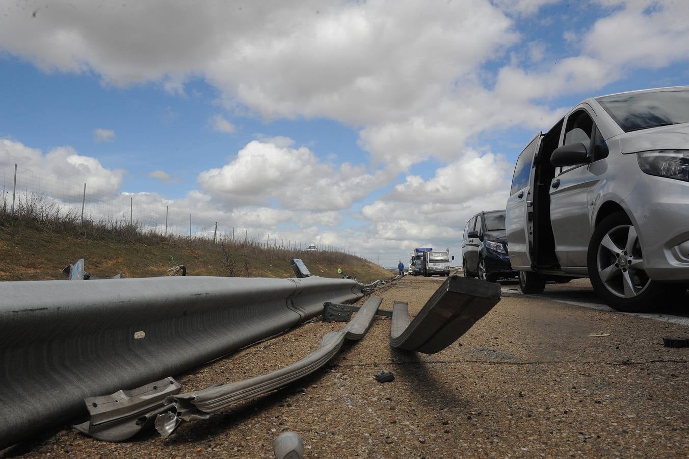 Accidente de tráfico en la A-6, a la altura de la localidad vallisoletana de Rueda