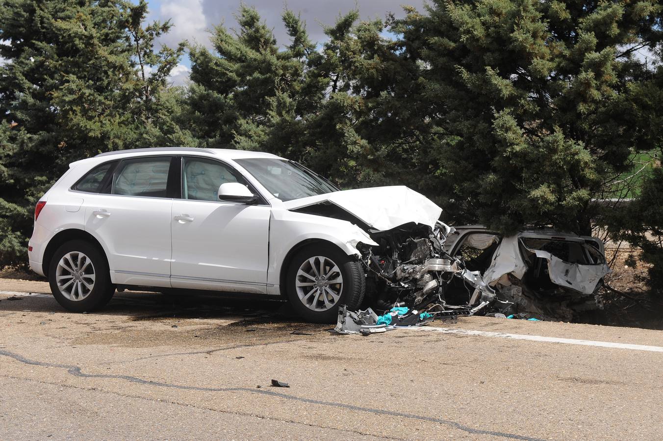 Accidente de tráfico en la A-6, a la altura de la localidad vallisoletana de Rueda