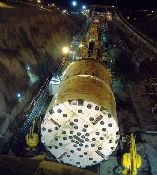 Imágenes de la construcción de los túneles de Guadarrama