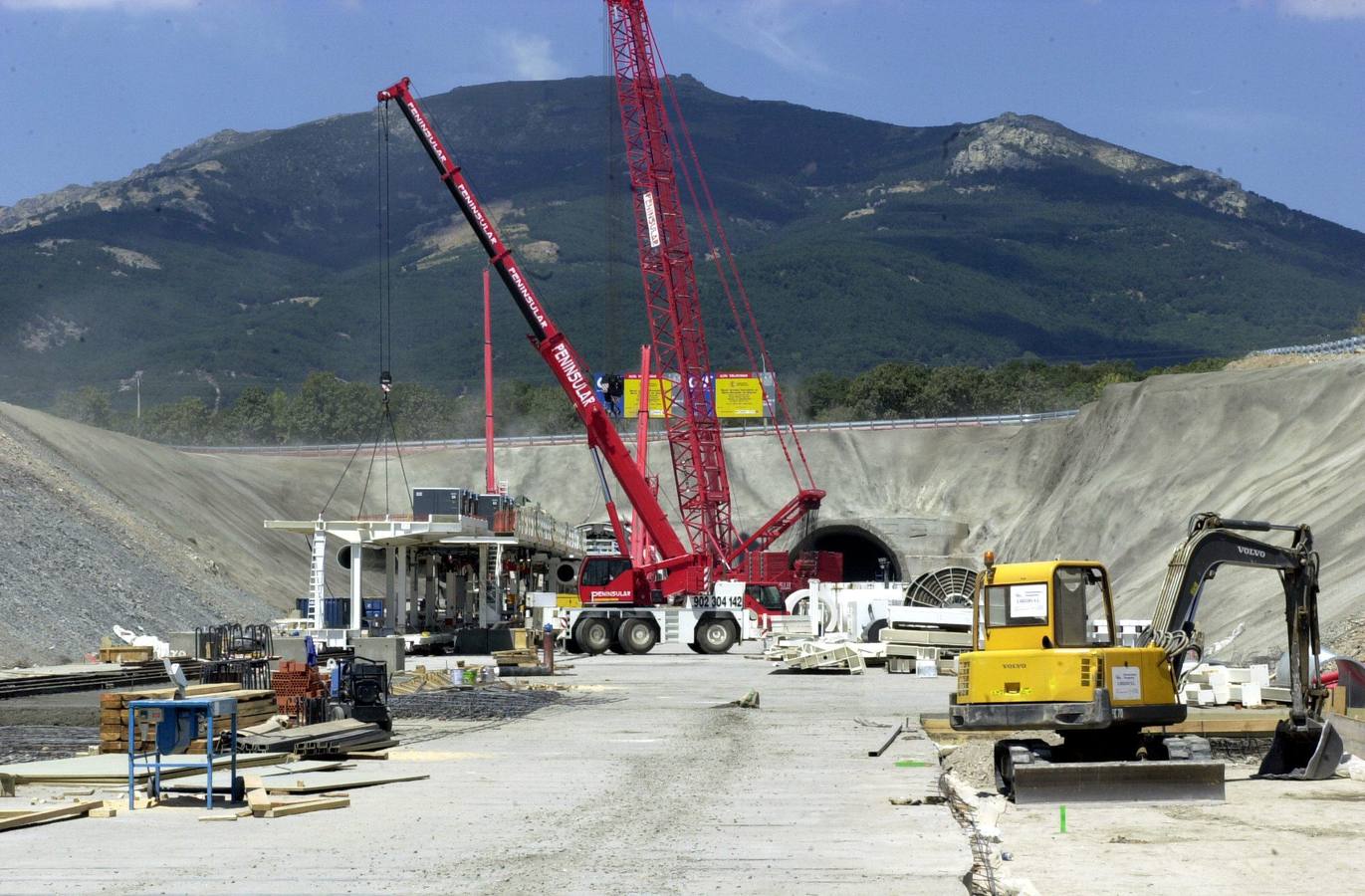 Imágenes de la construcción de los túneles de Guadarrama