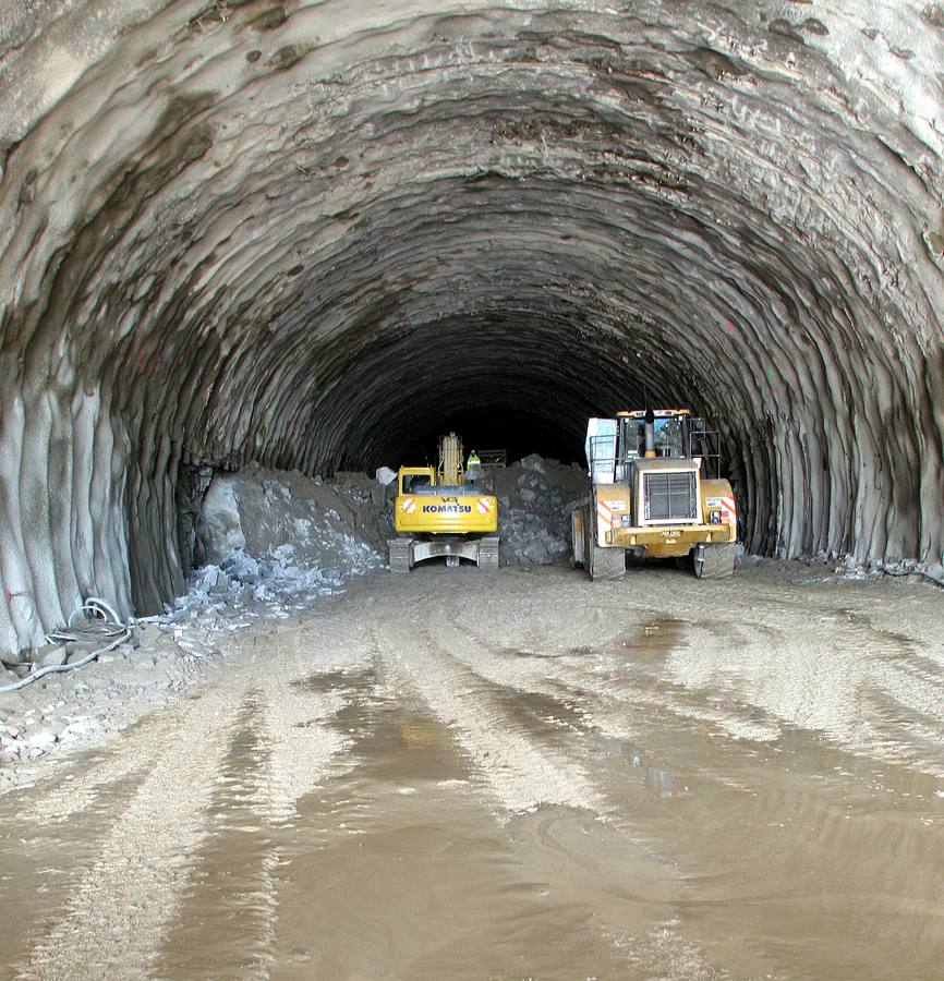 Imágenes de la construcción de los túneles de Guadarrama