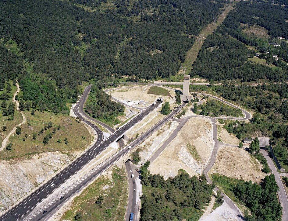 Imágenes de la construcción de los túneles de Guadarrama