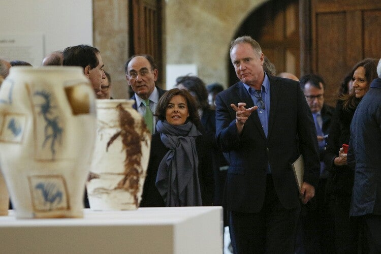 La vicepresidenta del Gobierno, Soraya Sáenz de Santamaría, inaugura la exposición de Miquel Barceló en Salamanca