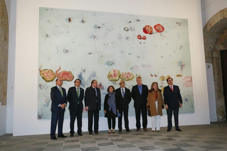 La vicepresidenta del Gobierno, Soraya Sáenz de Santamaría, inaugura la exposición de Miquel Barceló en Salamanca