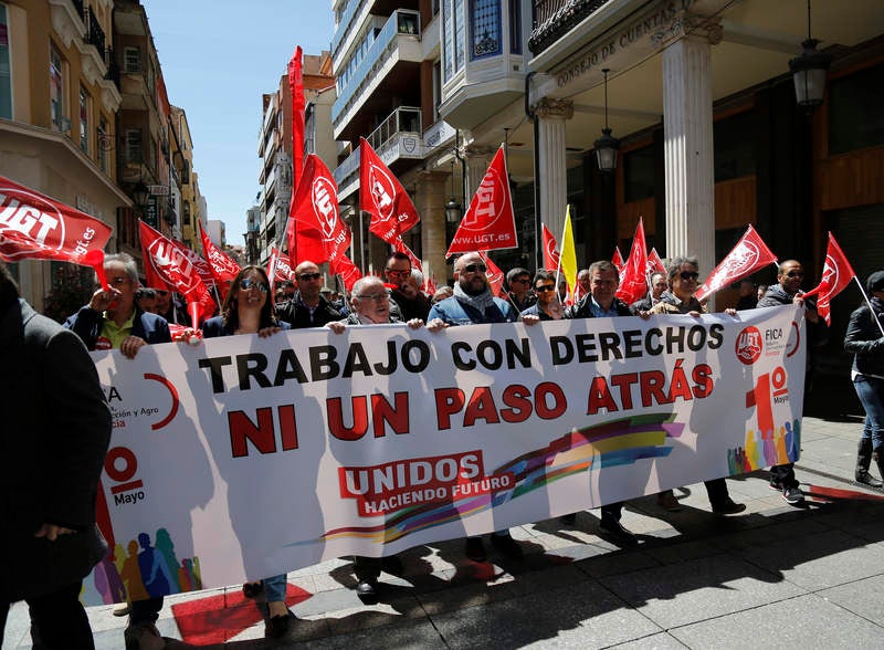 Manifestación del Primero de Mayo en Palencia