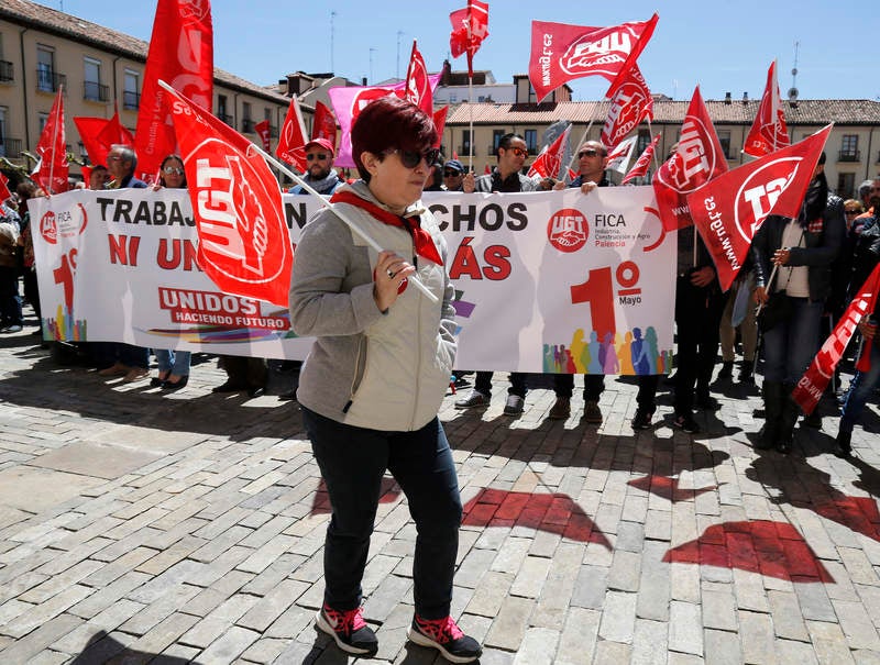 Manifestación del Primero de Mayo en Palencia