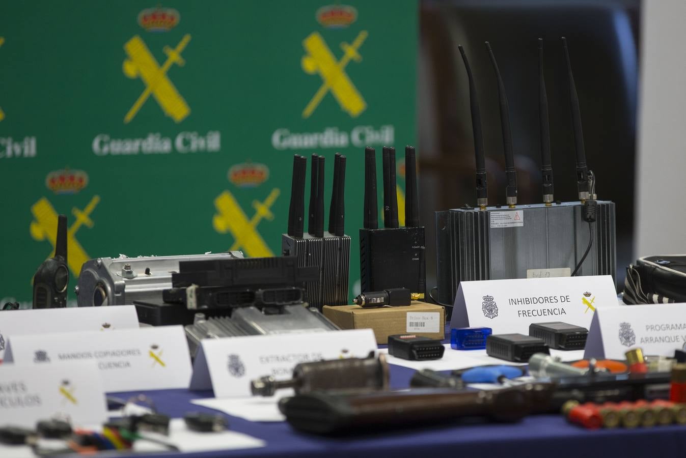 Material incautado en la operación &#039;Bemetas&#039; a la &#039;banda del BMW&#039;