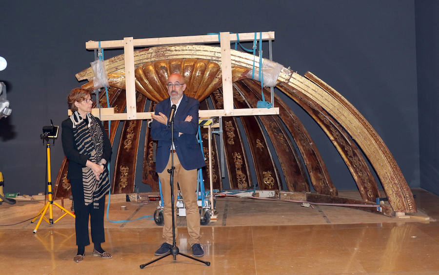 Preparativos en el Museo de Escultura para una gran exposición de Berruguete