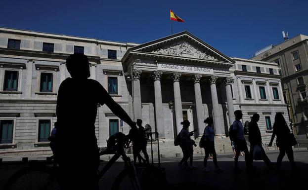 Fachada del Congreso de los Diputados. 