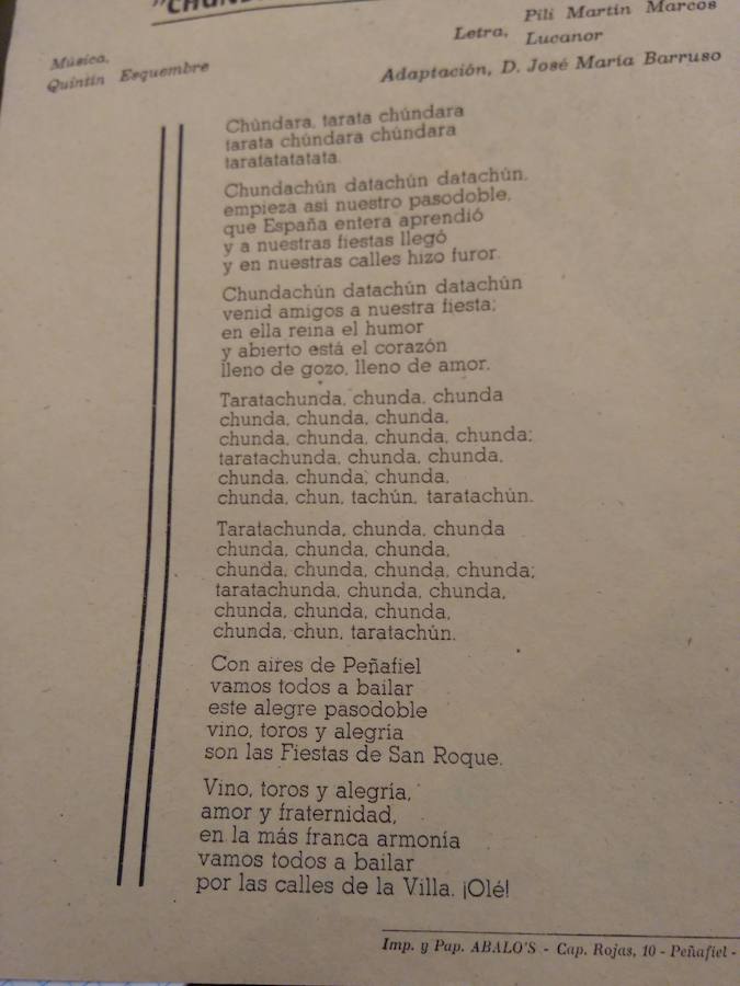 Letra propuesta por Pili Martín.