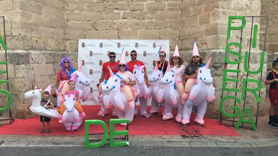 Disfraces en el comienzo de las fiestas de Cabezón de Pisuerga