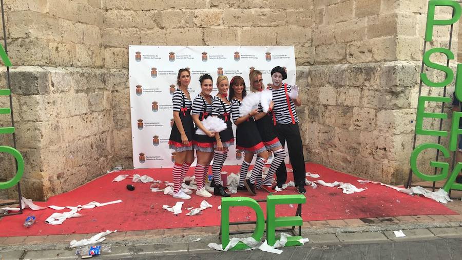 Disfraces en el comienzo de las fiestas de Cabezón de Pisuerga