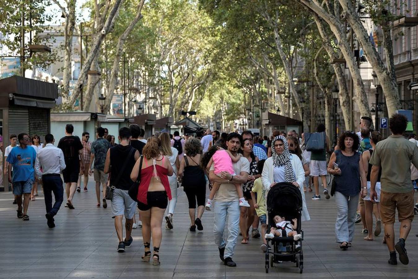 Las Ramblas vuelven a la normalidad después del atentado.