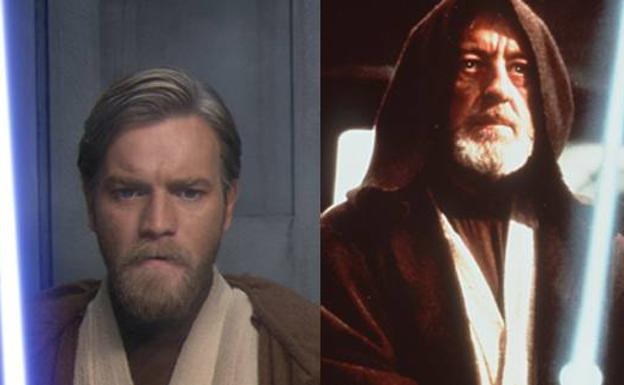 Ewan McGrego y Alec Guinness, respectivamente, interpretaron el papel de Obi-wan Kenobi