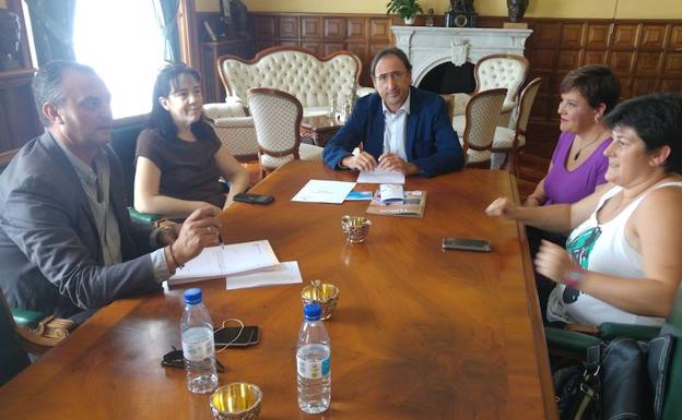Reunión de esta mañana, en el Ayuntamiento de Palencia. 