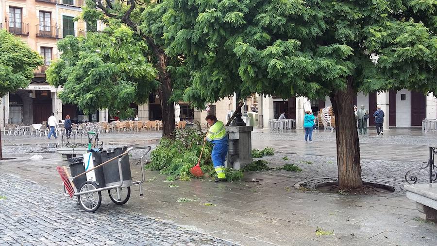 La huella de la tormenta en Segovia