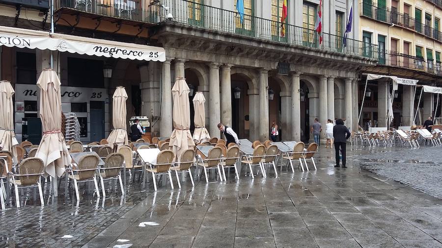 La huella de la tormenta en Segovia