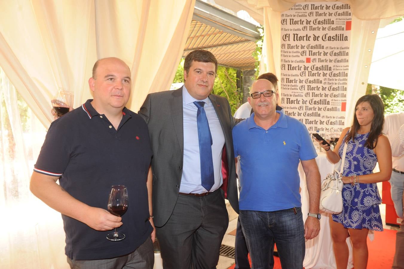 Fernando Medina y Carlos Sánchez, de Boyacá, con José Jesús Díez, de El Norte de Castilla.
