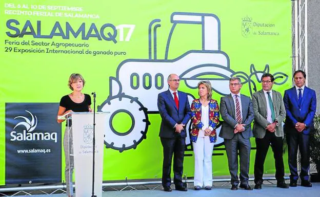 La ministra de Agricultora, Isabel García Tejerina, durante su intervención en la inauguración de Salamaq 2017.