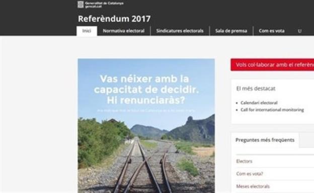 La web del referéndum dice que es «obligatorio» formar parte de las mesas electorales