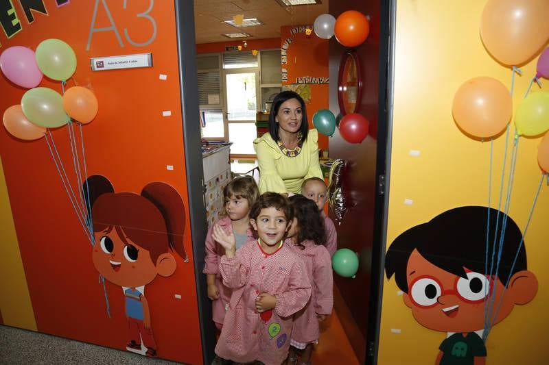 Inauguración del curso escolar en el colegio de Villalobón (Palencia)