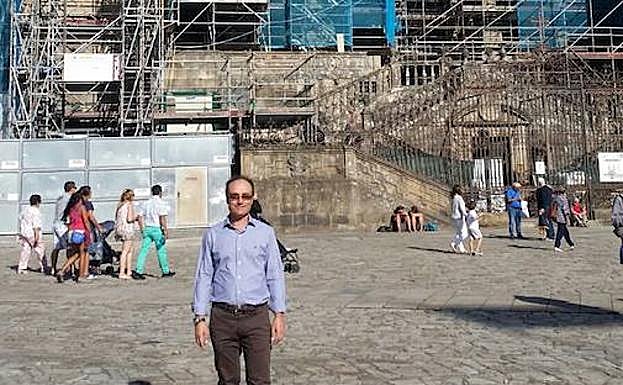 José Luis Merino en Santiago de Compostela.