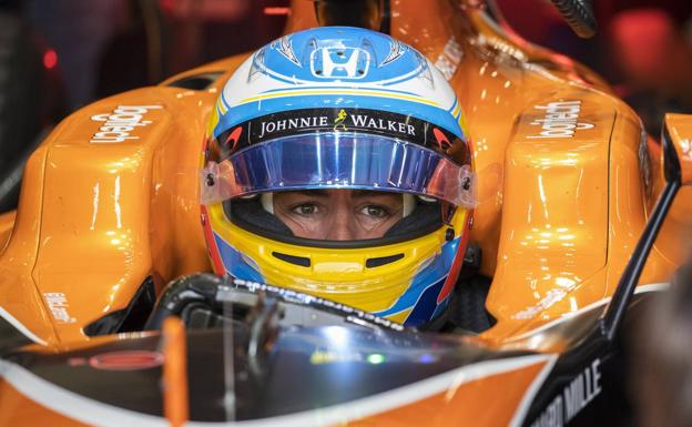Fernando Alonso, en su McLaren-Honda.