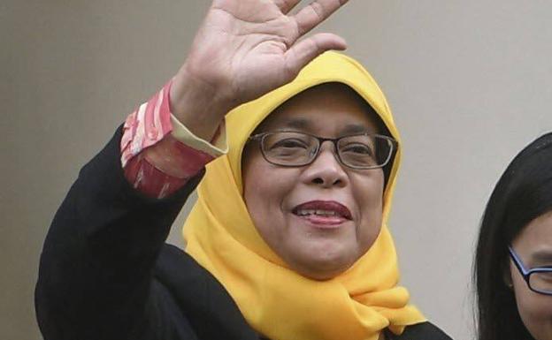 Halimah Yacob, presidenta de Singapur. 