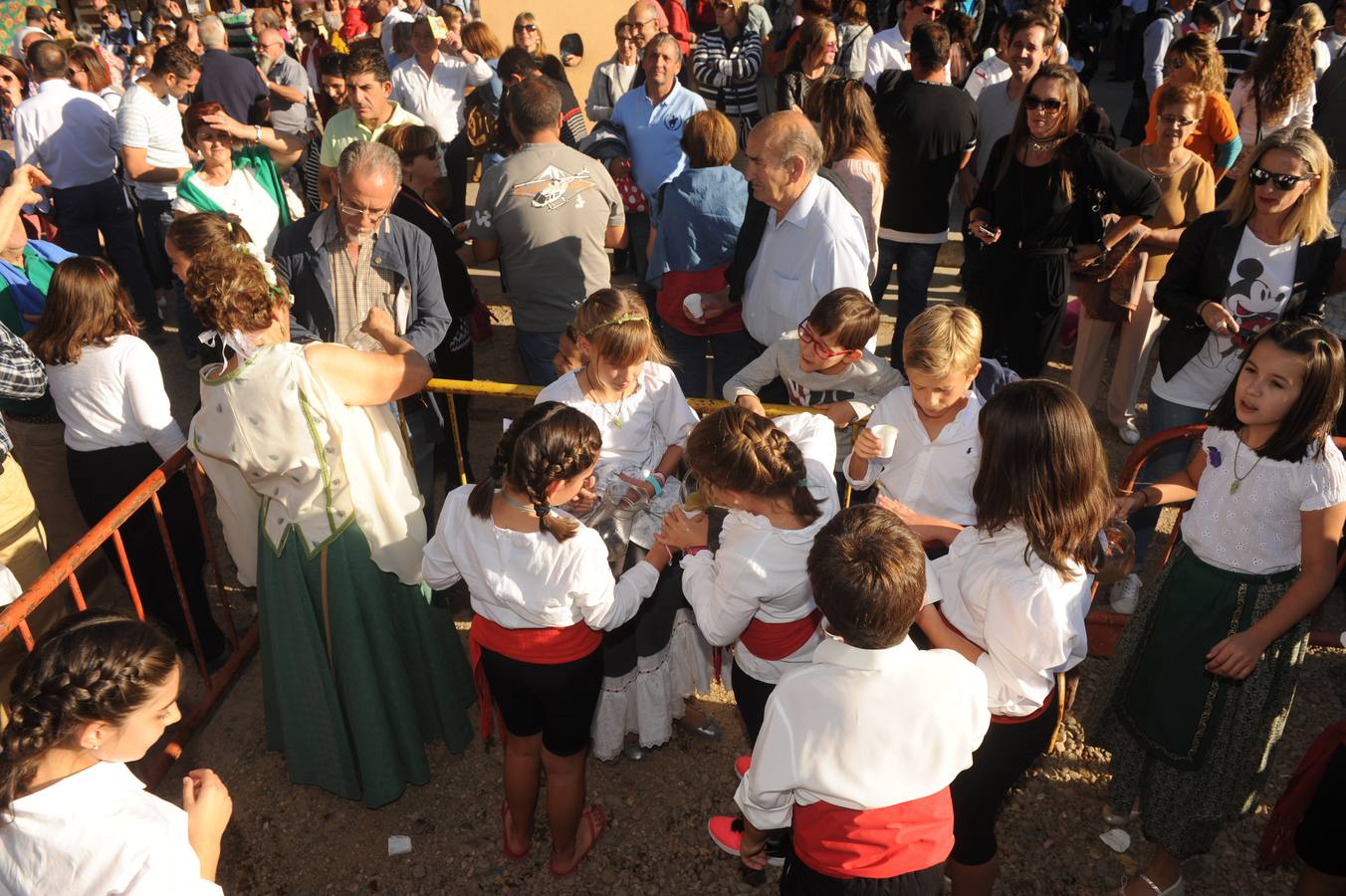 El plato fuerte del día fue el tradicional pisado de 150 kilos de uva y la posterior degustación del primer mosto de la cosecha de 2017