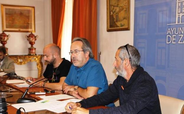 El alcalde de Zamora, Francisco Guarido, junto a los concejales Manuel Alexander y Romualdo Fernández.