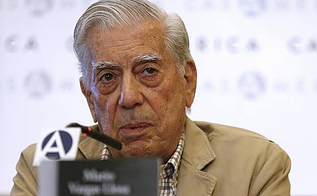 Vargas Llosa, en la presentación de 'Conversación en Princeton'.